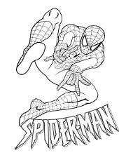 Spiderman logo coloring pages