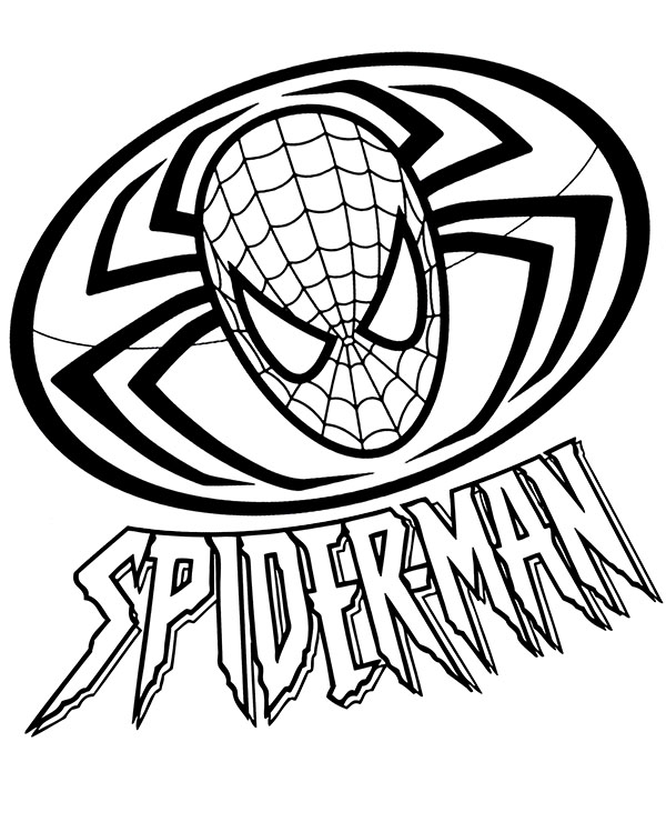 Spiderman logo coloring pages