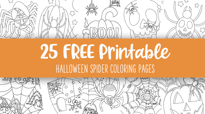 Halloween spider coloring pages