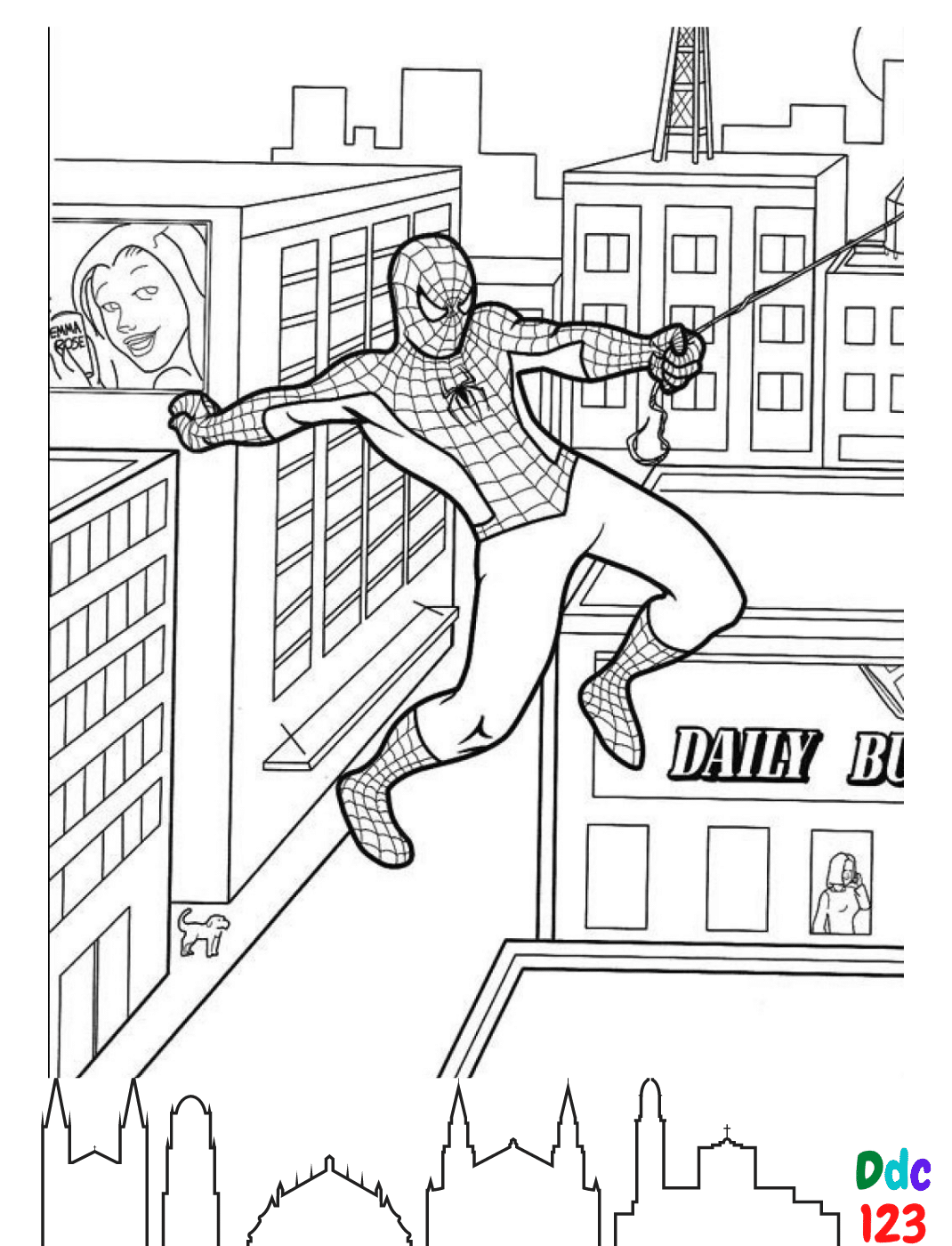 Spiderman coloring pages to print for children