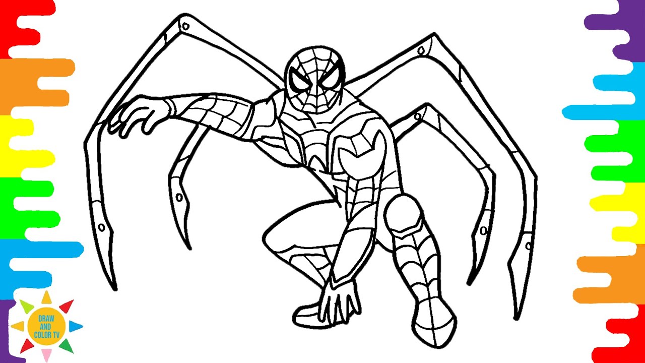 Iron spider coloring pages spider