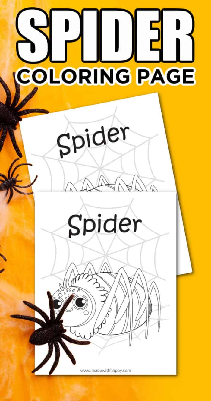 Free printable spider coloring pages