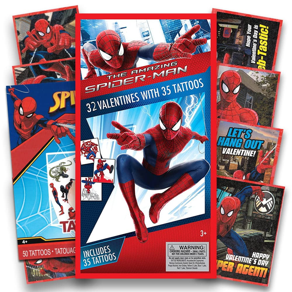 Marvel spiderman valentines cards for kids toddlers