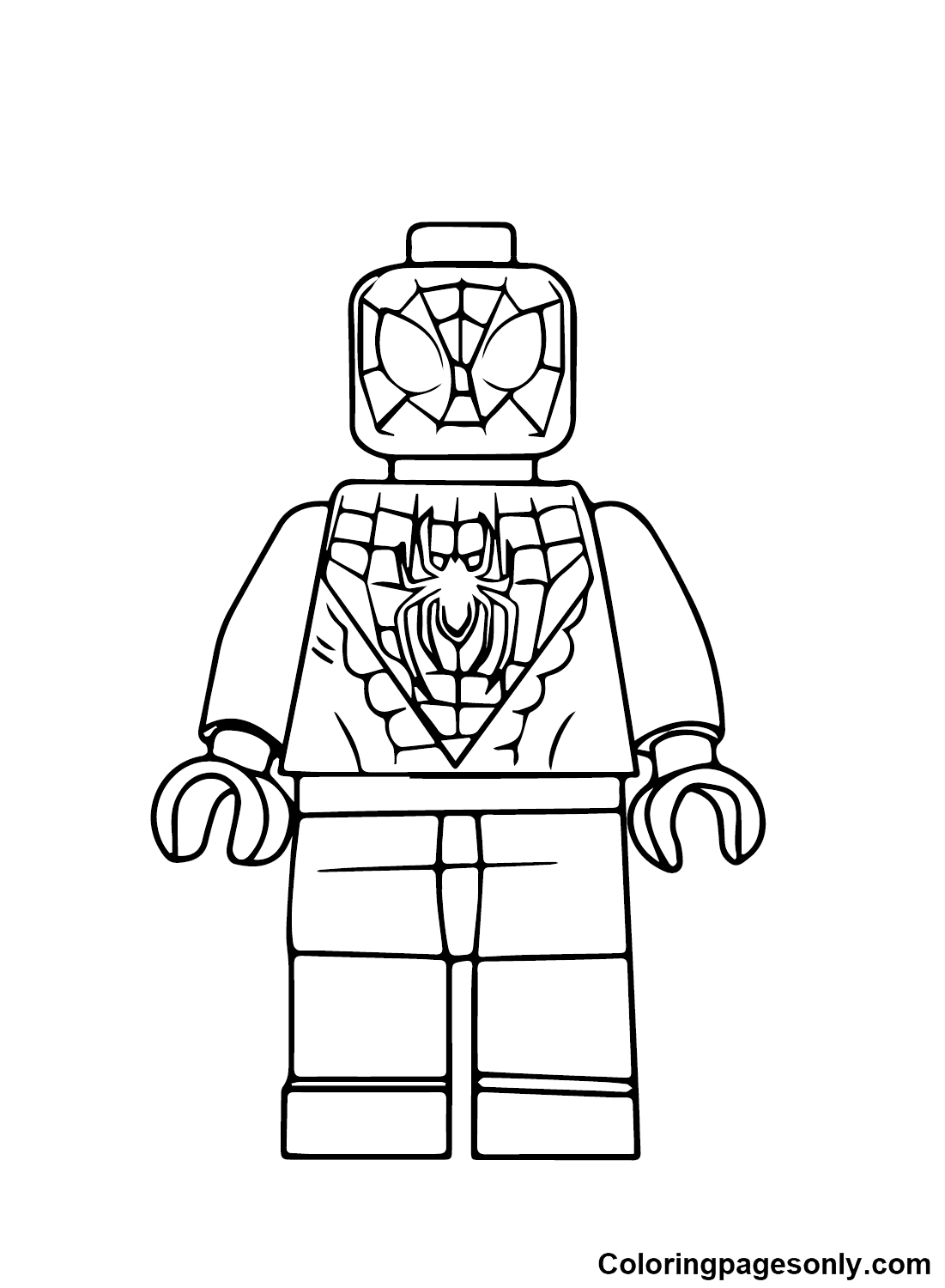 Lego spiderman coloring pages printable for free download