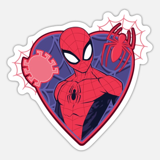 Spider man valentine happy valentines day sticker