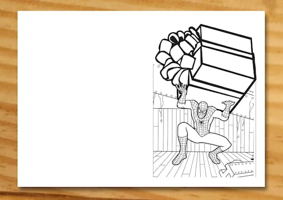 Spiderman birthday card spiderman coloring card coloring birthday card printable boys birthday card spaiderman happy birthdayu party