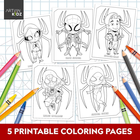 Chibi superhero coloring pages downloadable coloring pages printable coloring pages for kids digital coloring book download now