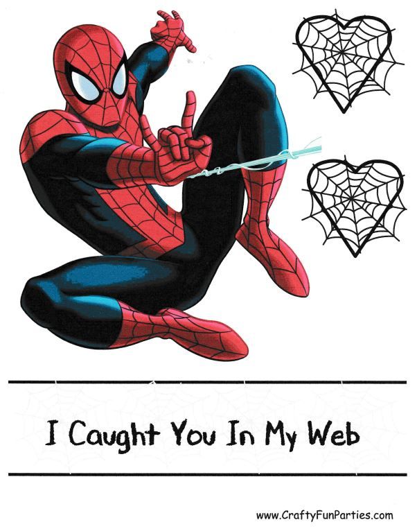 Spiderman valentines box pdf clipart spiderman valentine cards superhero valentines valentine box