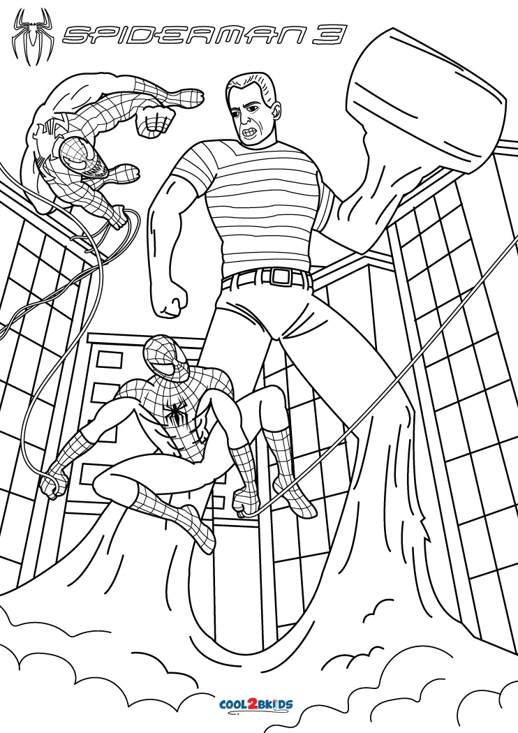 Free printable spiderman coloring pages for kids