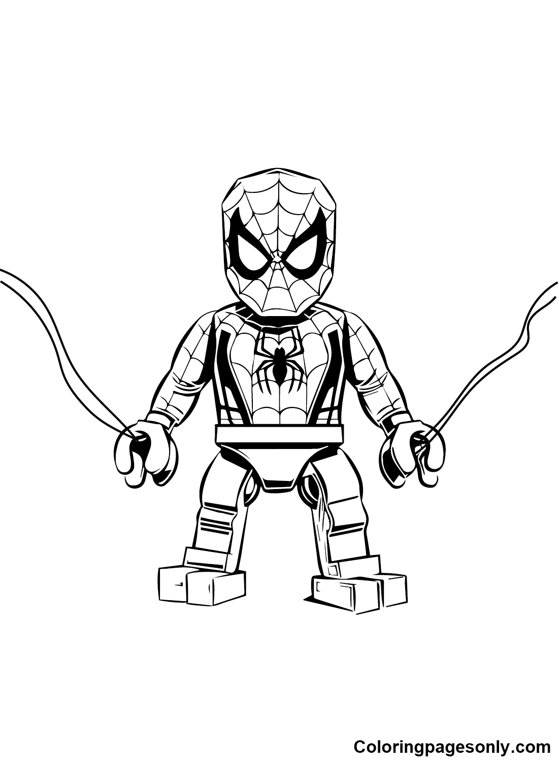 Lego spiderman coloring pages printable for free download