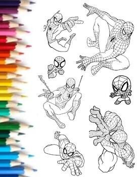 Spiderman coloring pages printable films and cartoons for kids by kemoschool