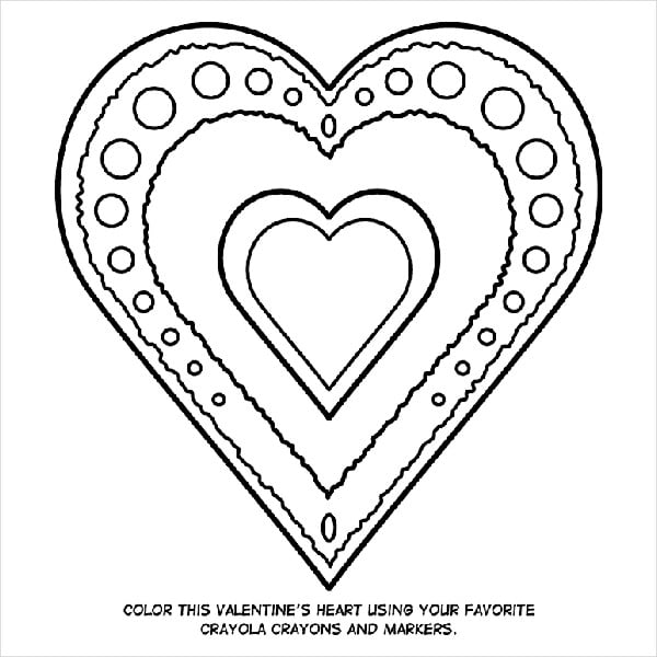 Valentines day coloring pages