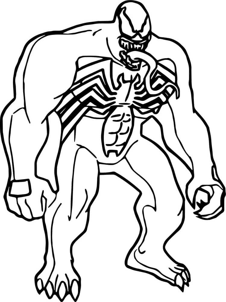 Free venom coloring page