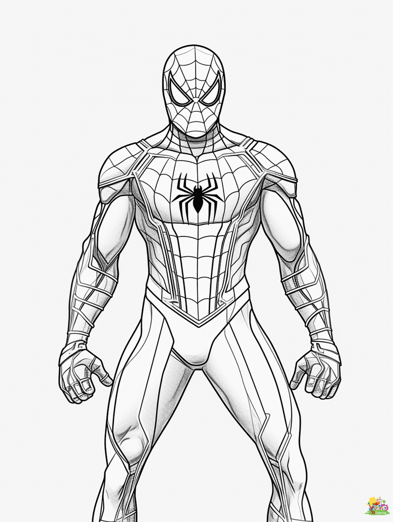 Spiderman coloring pages for kids