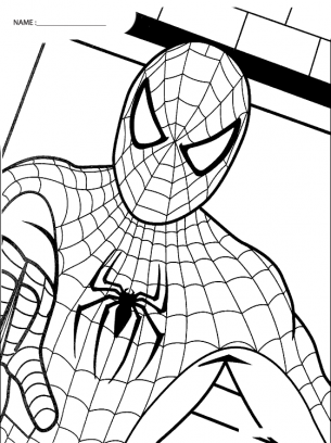 Coloring sheets spiderman