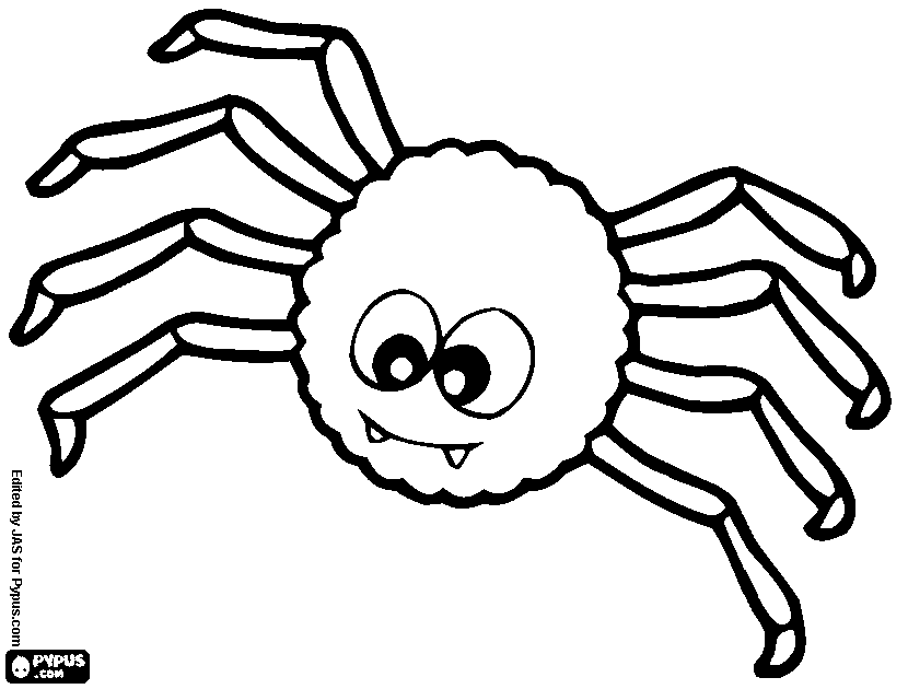 Spider coloring pages printable for free download