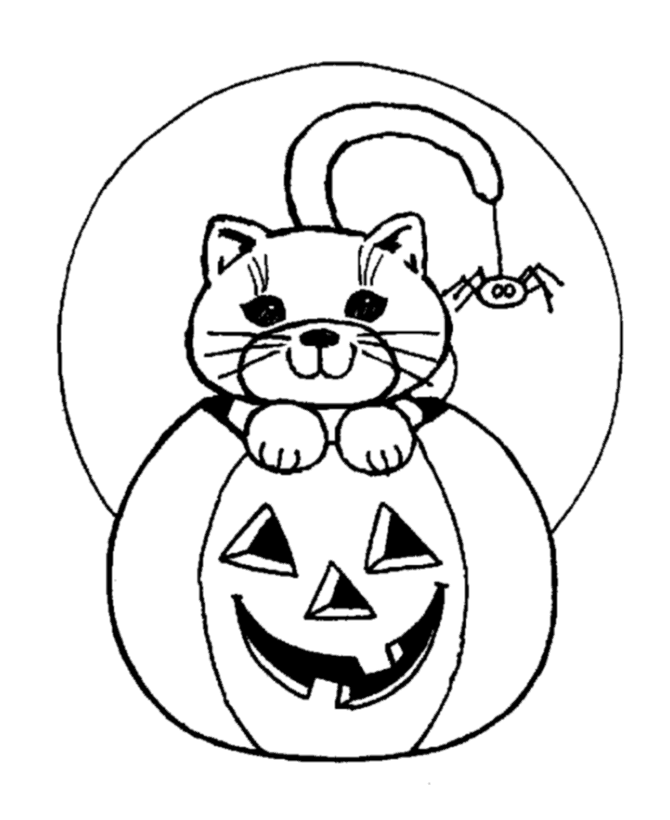 Scary halloween coloring page