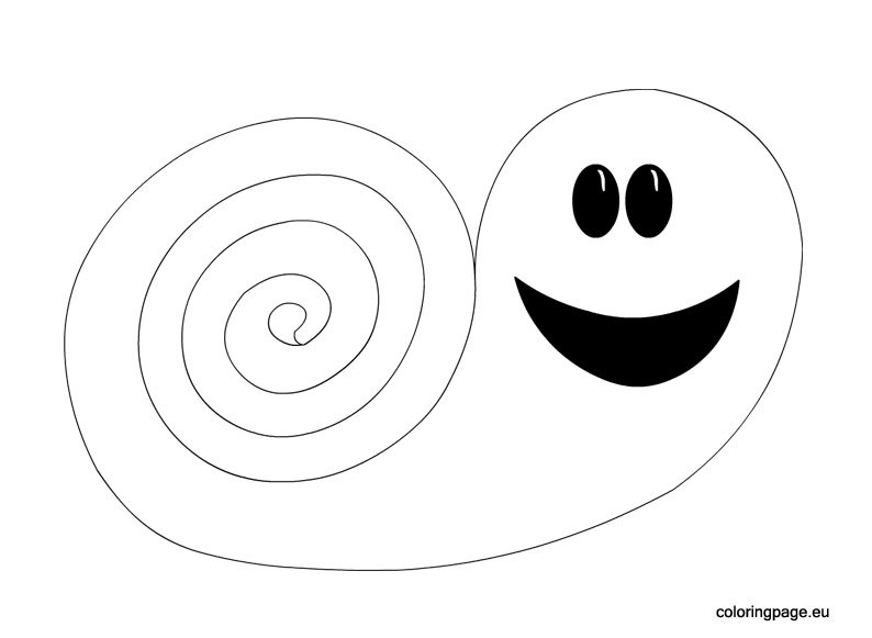 Spiral ghost template coloring page