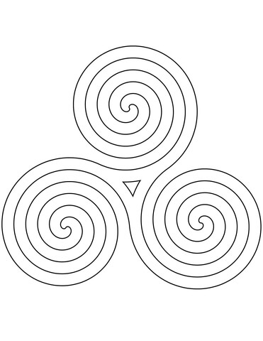 Celtic spiral pattern coloring page free printable coloring pages