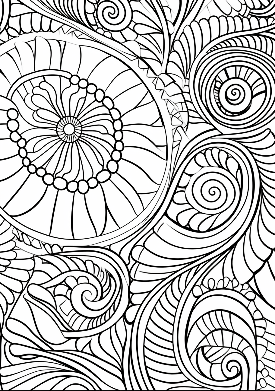 Abstract themed coloring s