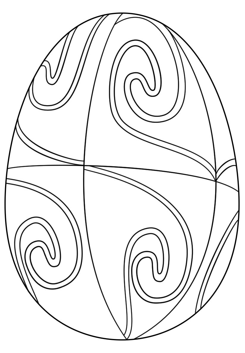 Easter eggs coloring pages printable for free download