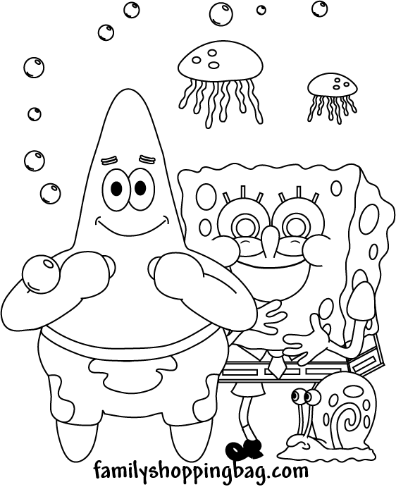 Free printable spongebob coloring pages and more lil shannie