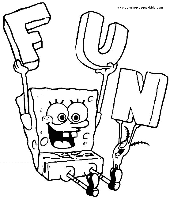 Spongebob squarepants color page