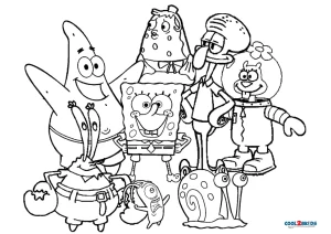 Printable spongebob coloring pages for kids
