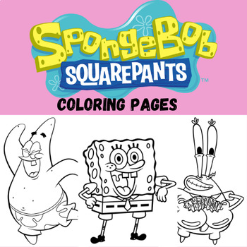 Spongebob coloring pages for kids girls boys and teens school activity