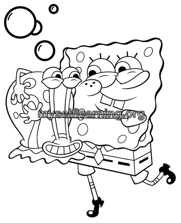Sponge bob cartoons coloring sheet instant download