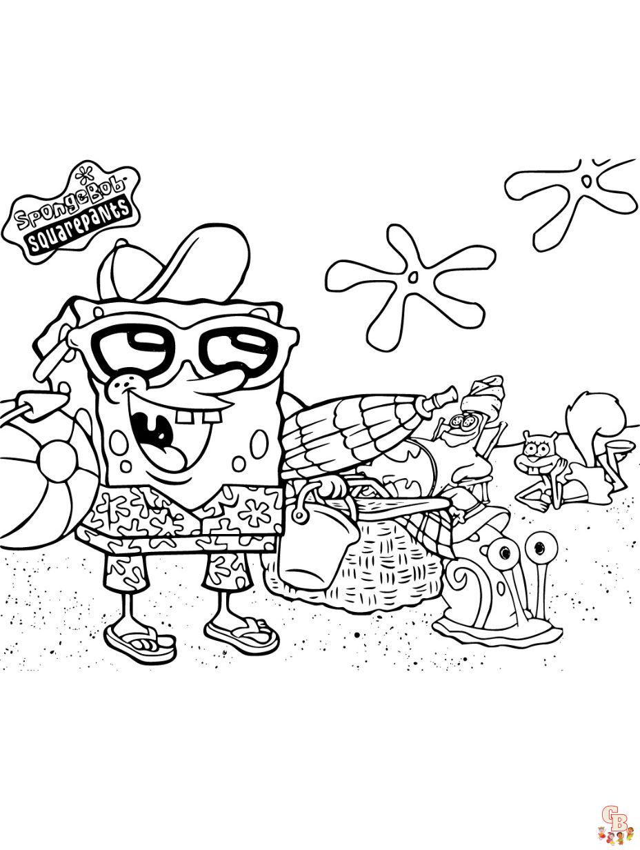 Spongebob coloring pages free printable and easy to color