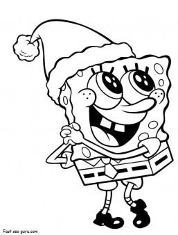 Free printable merry christmas spongebob coloring page for kids cartoon coloring pages spongebob coloring christmas coloring pages