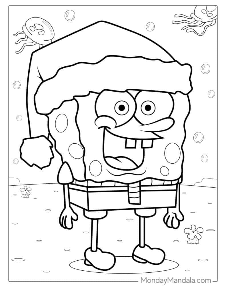 Spongebob coloring pages free pdf printables