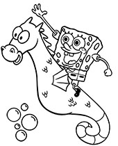 Christmas coloring page spongebob squidward