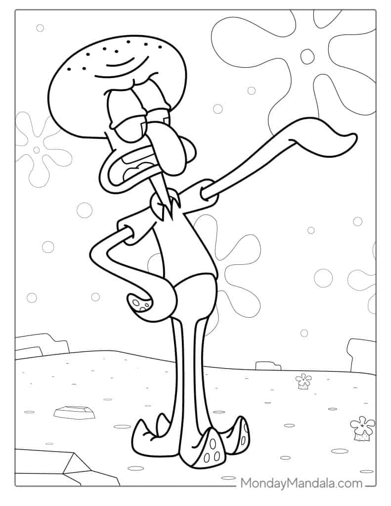 Spongebob coloring pages free pdf printables