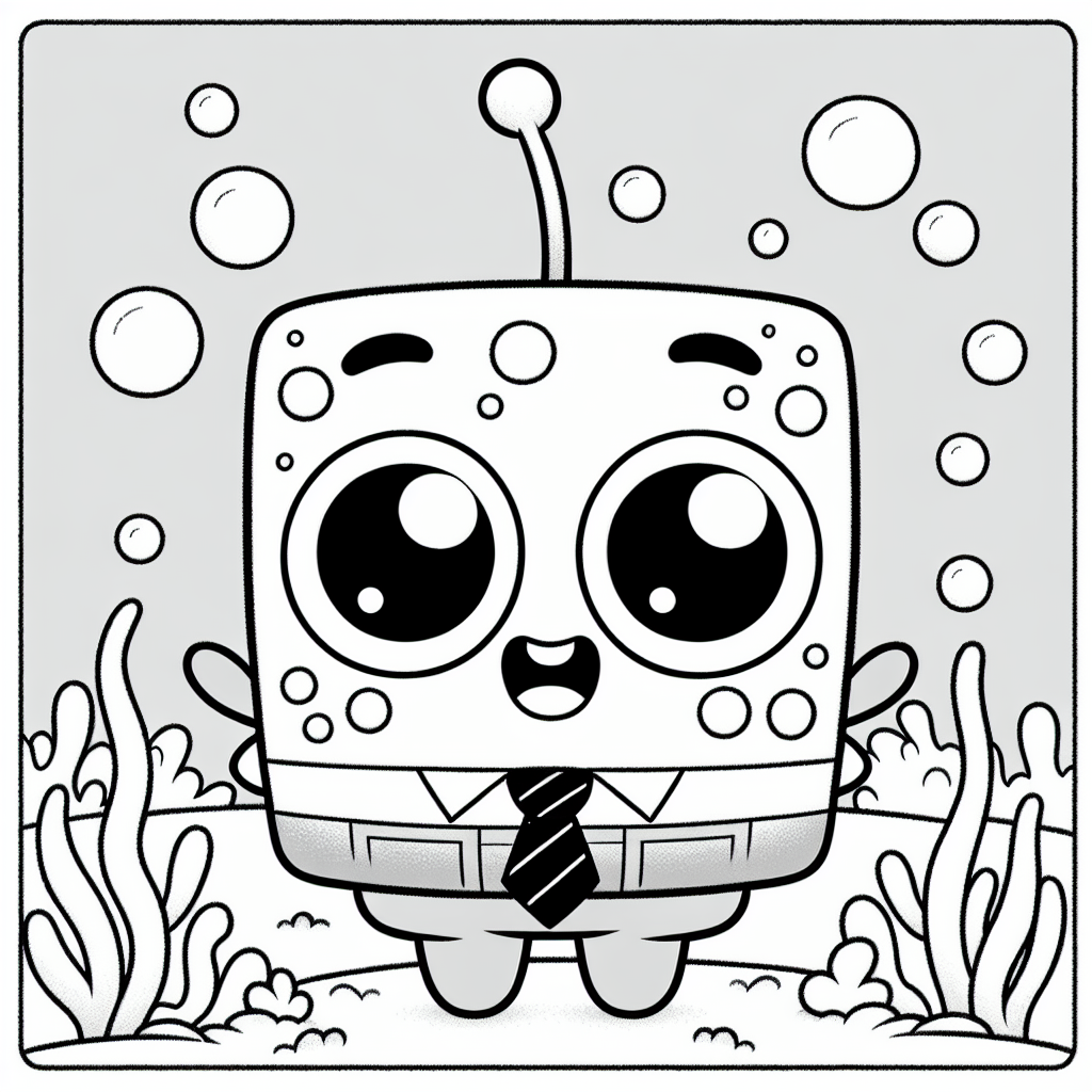 Spongebob coloring pages â custom paint by numbers