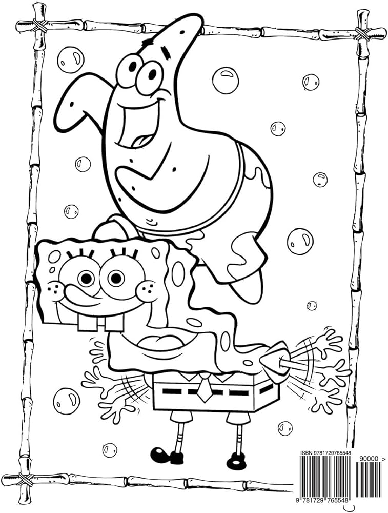 Spongebob coloring book coloring book for kids and adults activity book with fun easy and relaxing coloring pages by