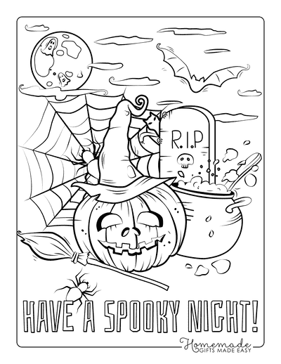 Free printable halloween coloring pages