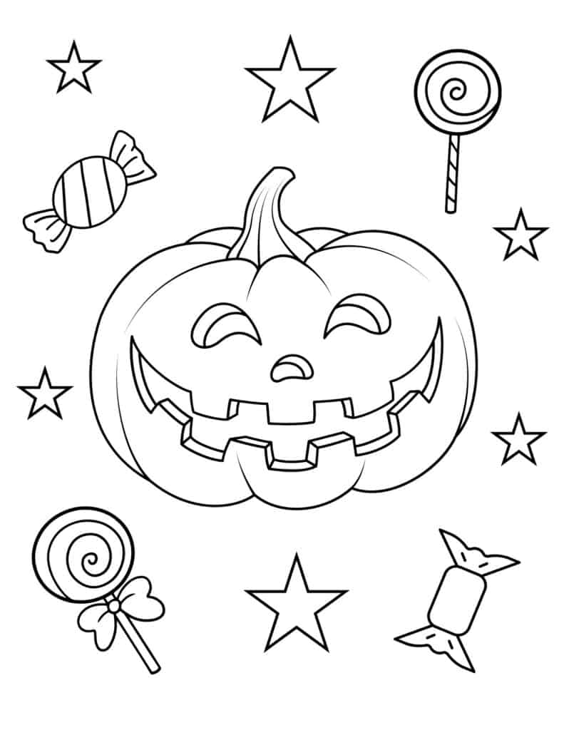 Free halloween coloring pages for kids and adults