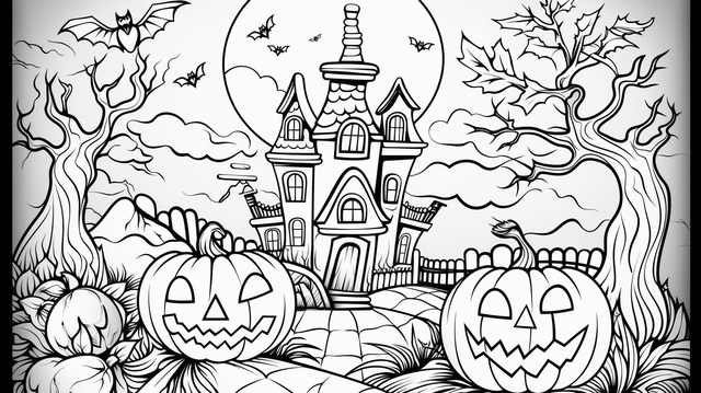 Halloween coloring page background images hd pictures and wallpaper for free download