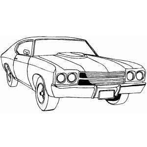 Classic sport car coloring page