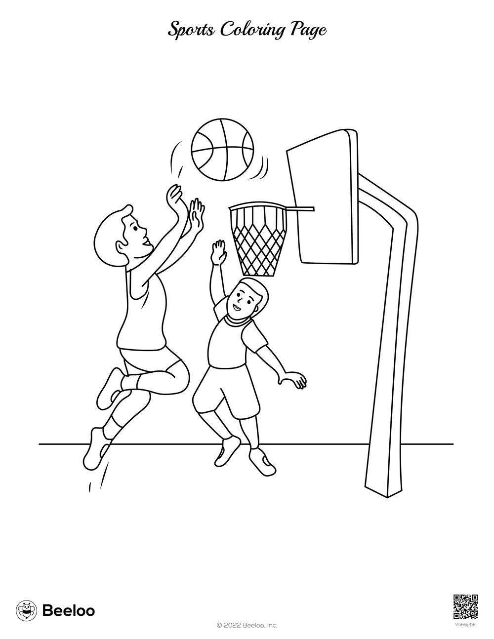 Sports coloring page â printable crafts and activities for kids