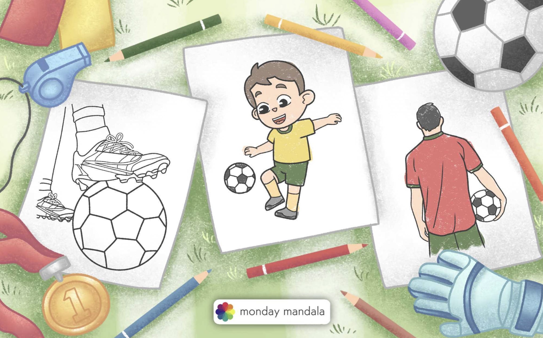 Soccer coloring pages free pdf printables