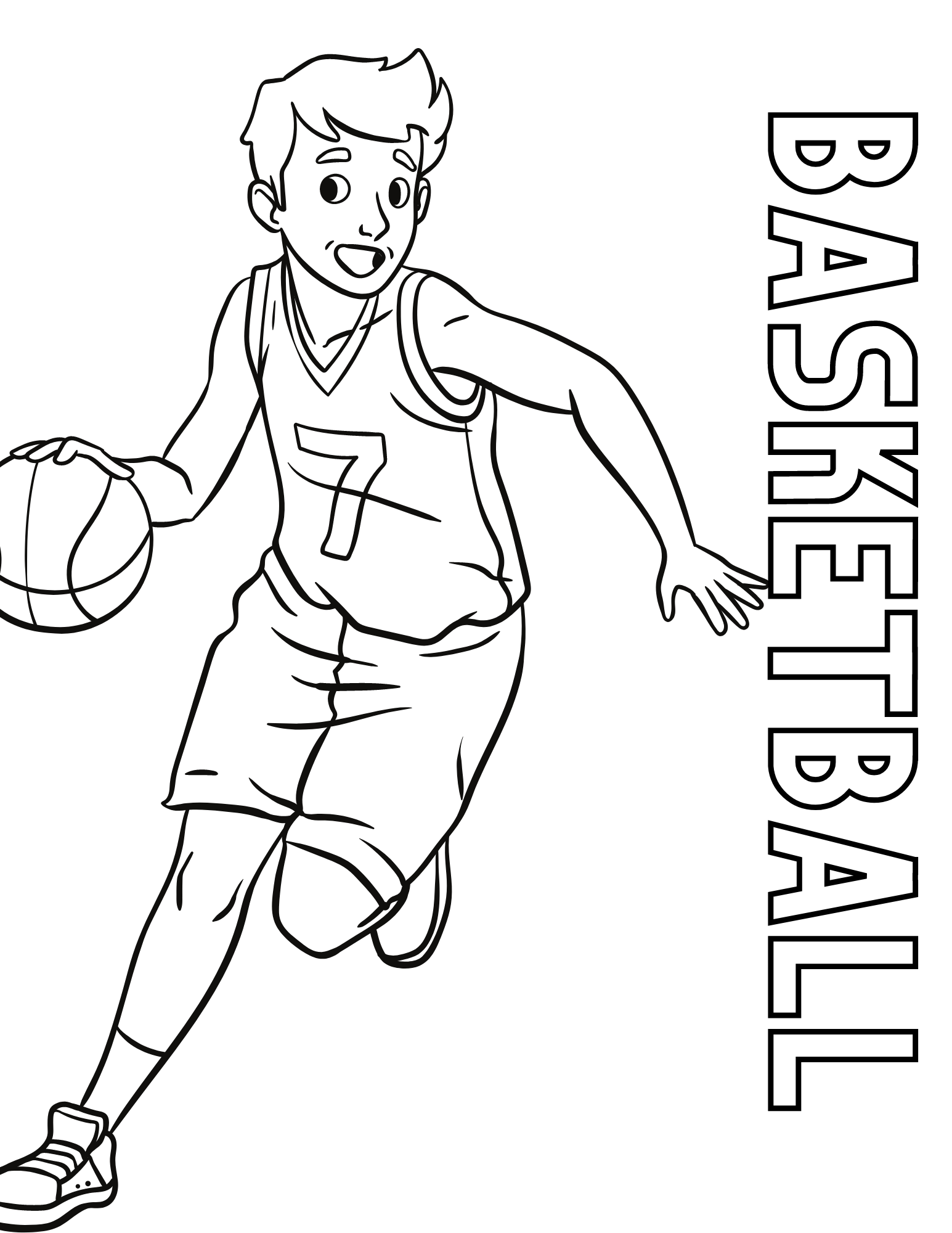 Free basketball coloring pages for kids and adults