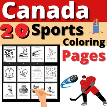 Canada coloring craft pages color read write sports activity resource canada day