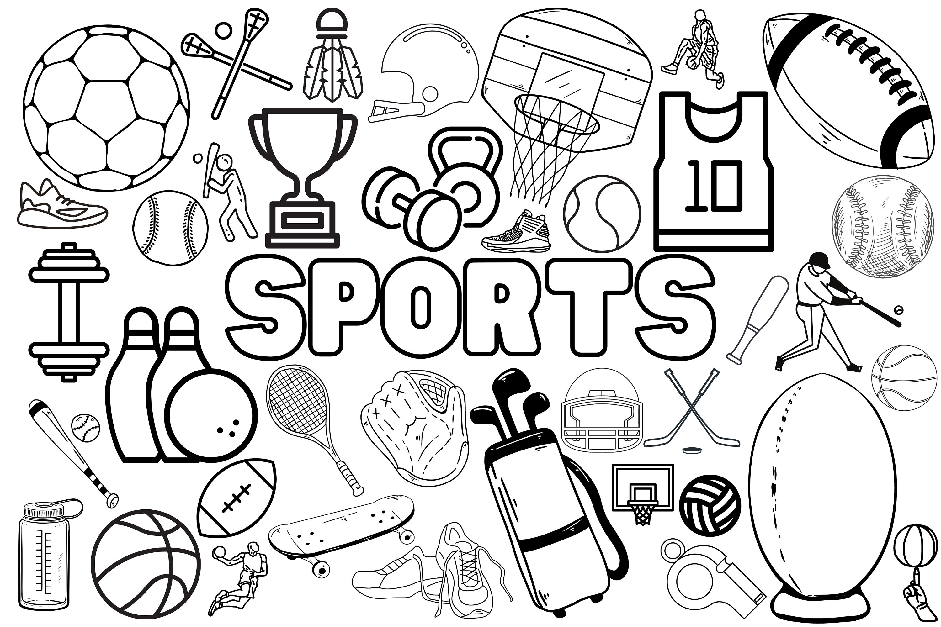 Huge printed sports coloring poster for kids adults great for family time girls boys arts and crafts senior care facilities schools