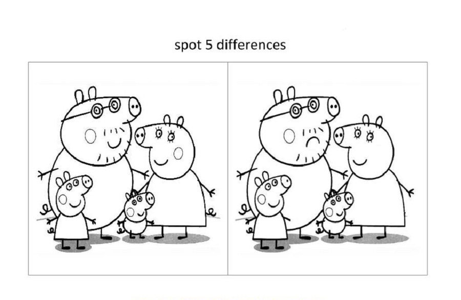 Spot the difference worksheets for kids activity shelter