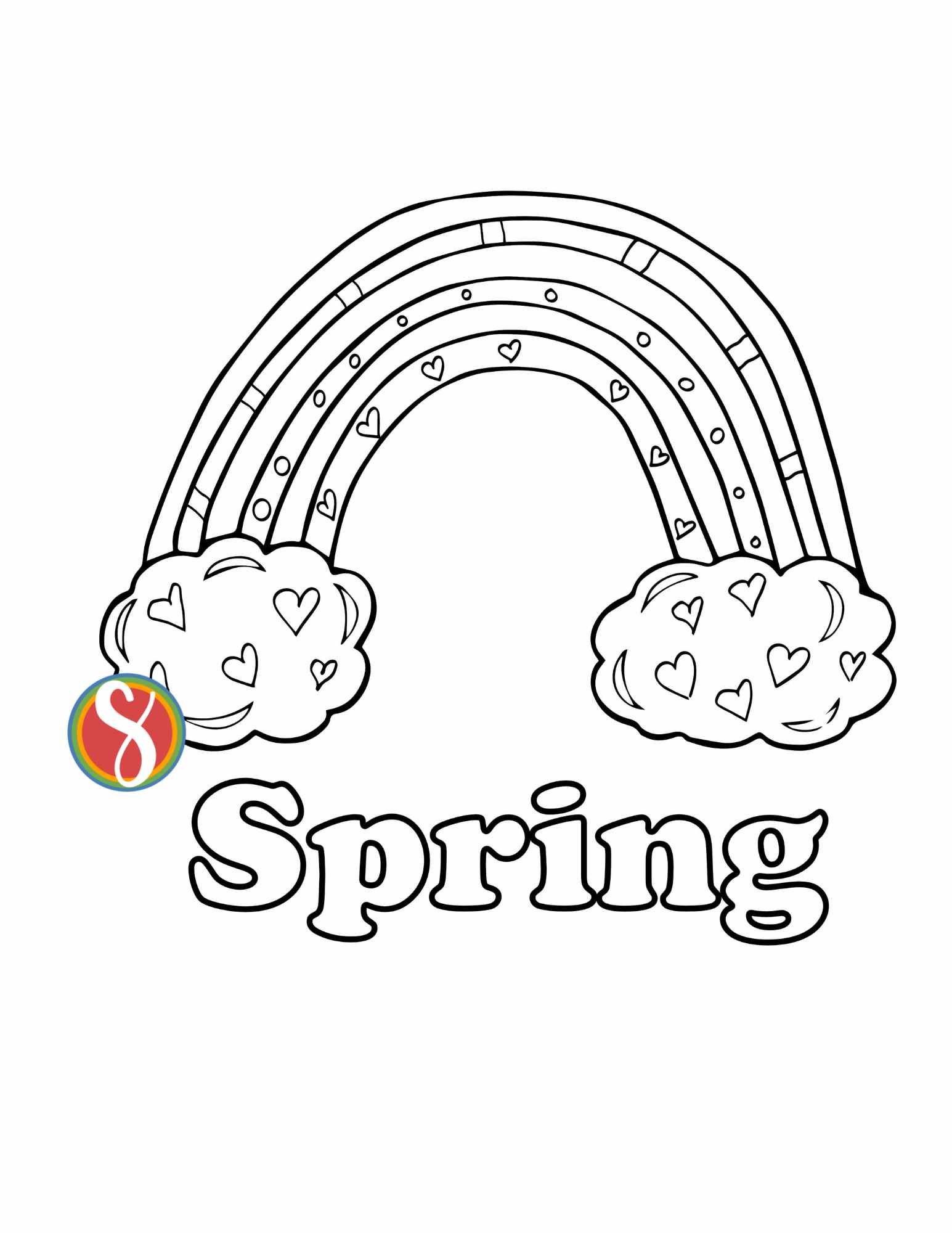 Free spring coloring pages â stevie doodles