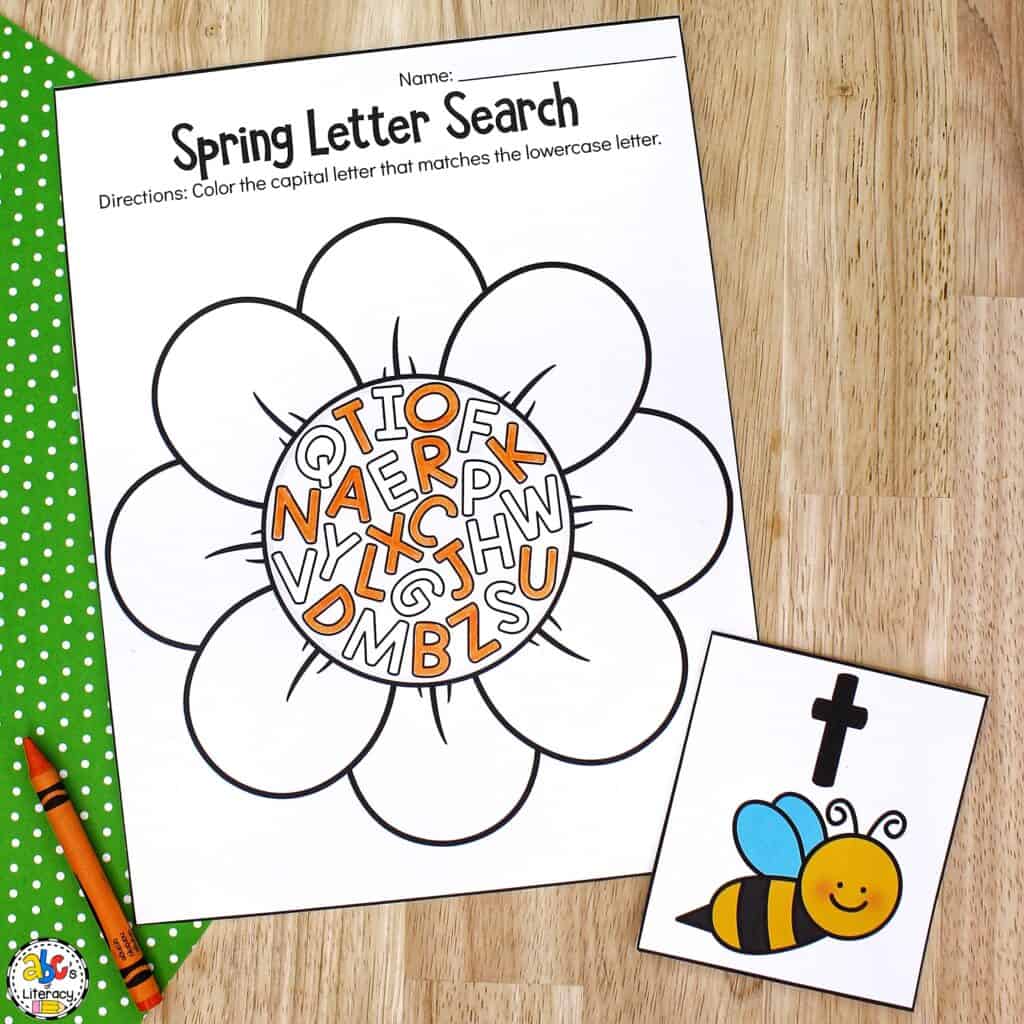 Spring letter search activity