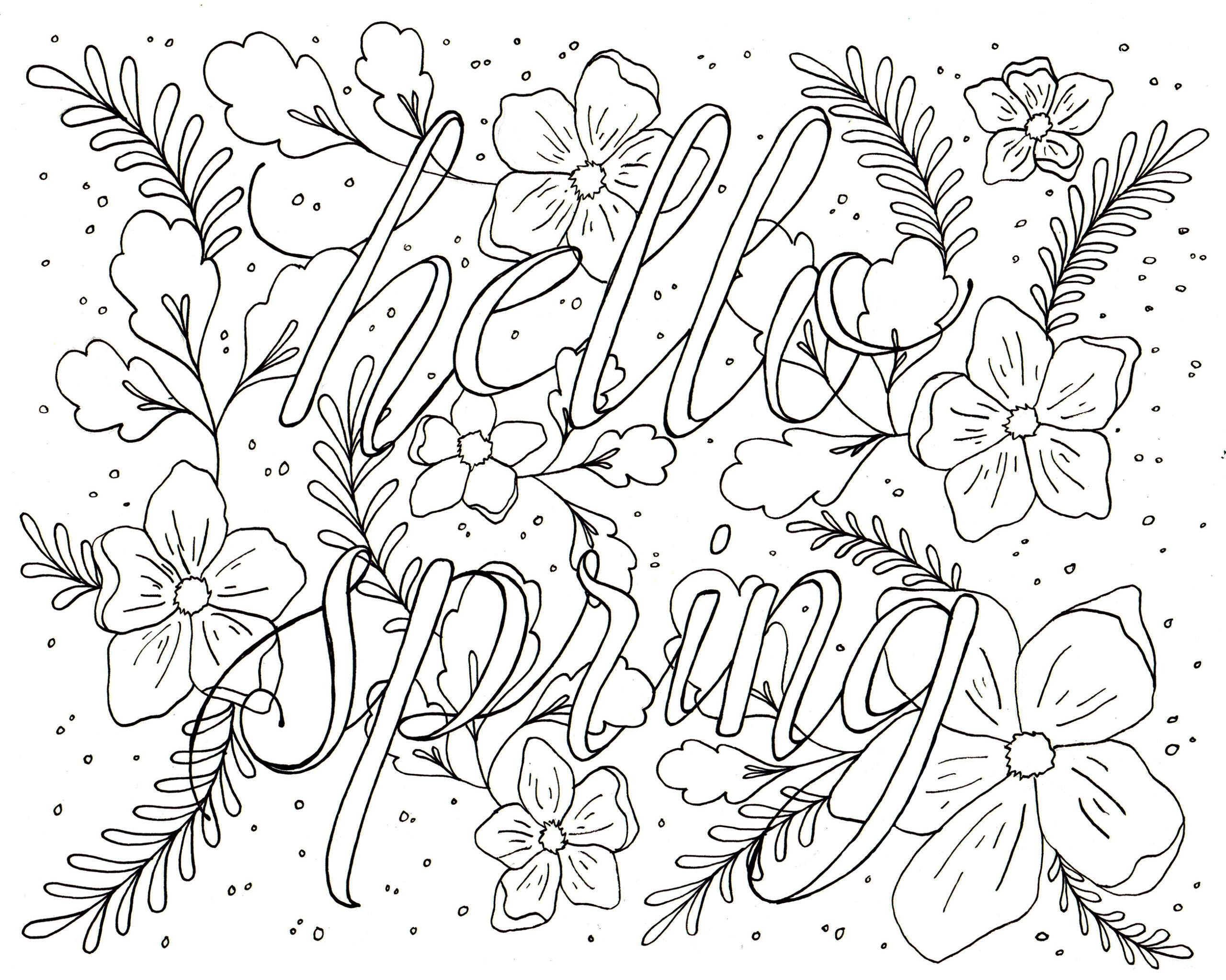 Make this hello spring printable wall art